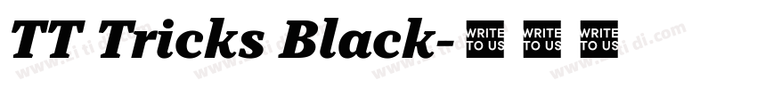 TT Tricks Black字体转换 TT Tricks Black字体转换